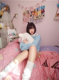 Kagura - No.63 light blue white socks(35)